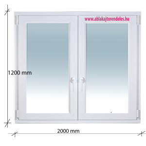 műanyag ablak tokosztott 200x120