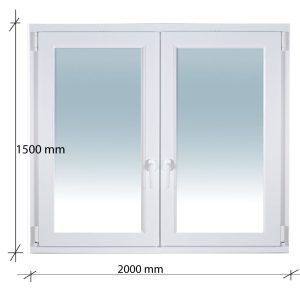 200x150 tokosztott műanyag ablak